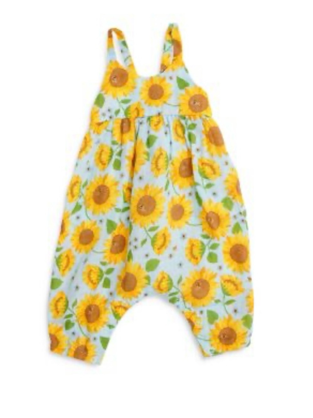 Angel Dear Tie Romper Overall and Hat Set 12-18 months